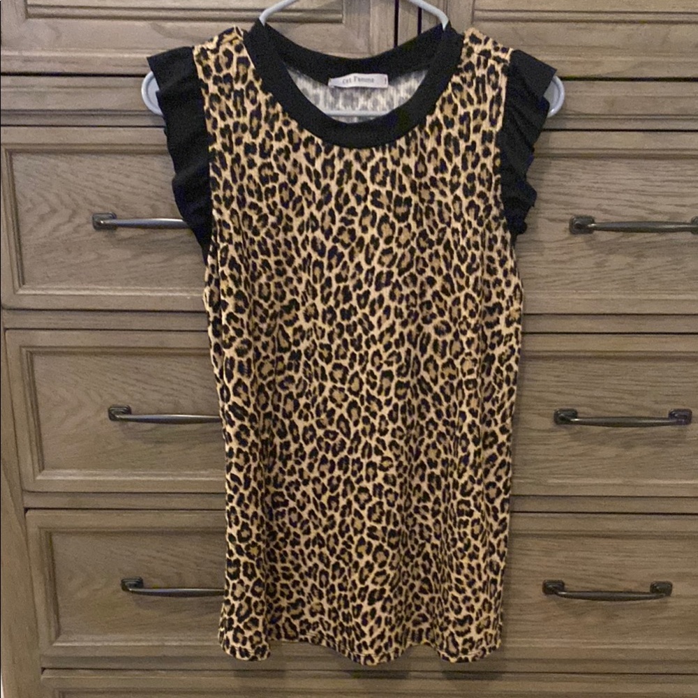 Leopard Print Women’s sleeveless top